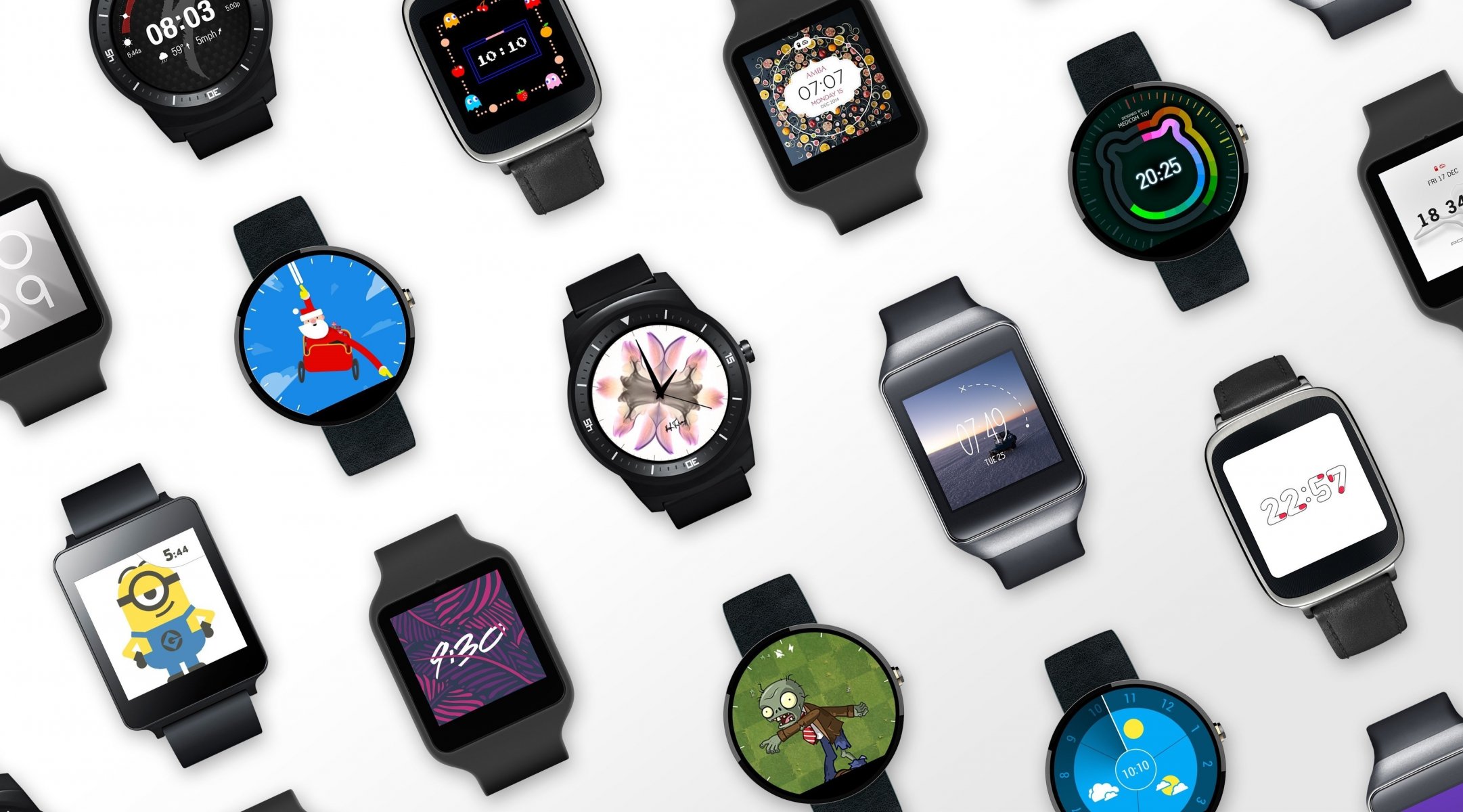 android wear умные часы android санта миньон стиль циклоп кот неко цветок хана высокие технологии технологии поддержка прошивкой зомби раз цифровые аналоговый солнце нувель минут google sugoi subarash