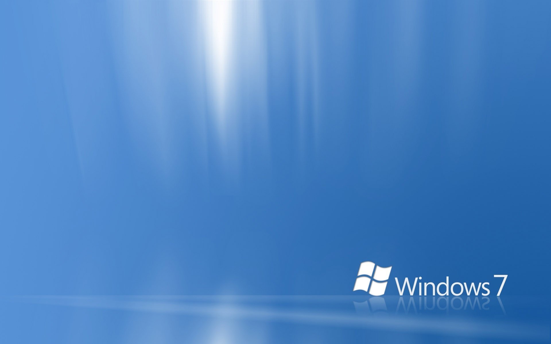 Минималистичный логотип microsoft windows 7 на синем фоне