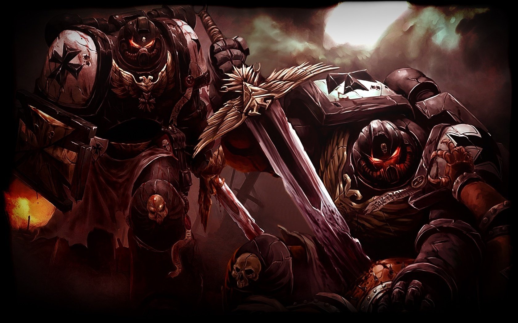 Войны Warhammer с красными глазами