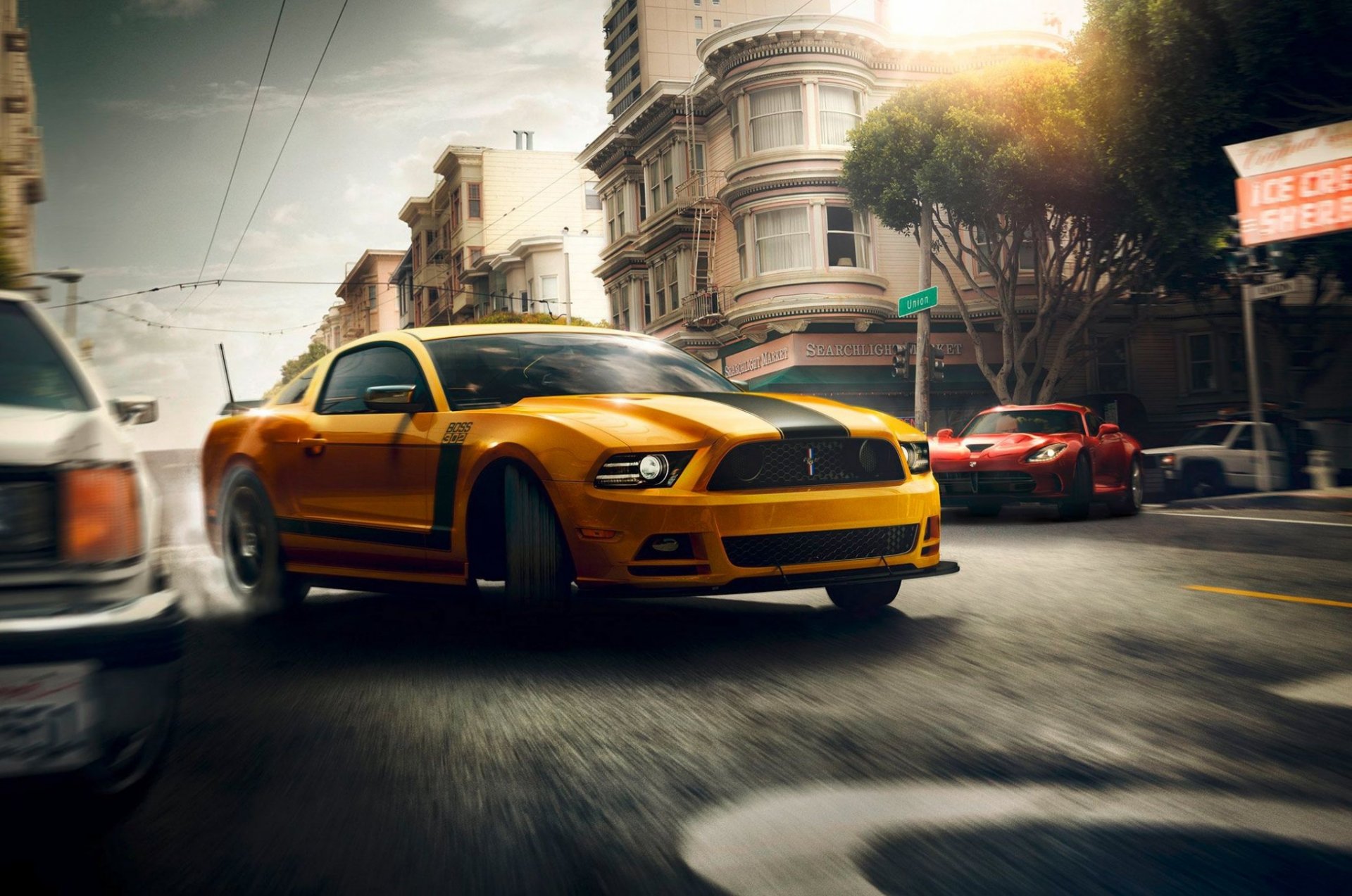 Ford Mustang Boss 302 дрифт