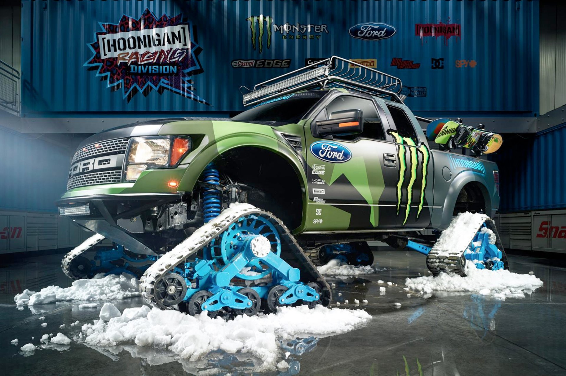 форд f -150 raptortrax 2014 кен блок hoonigan спортивные дивизия monster energy