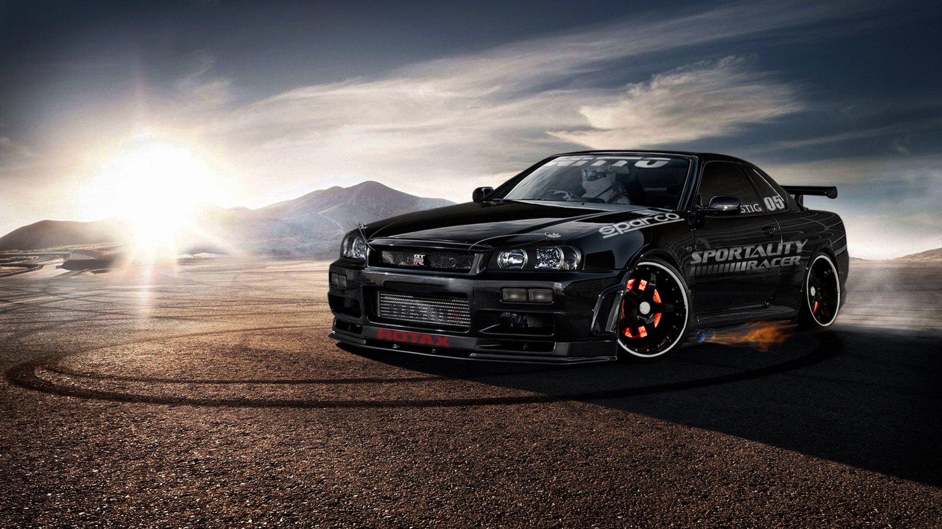 Nissan Skyline r34 gt r дрифт
