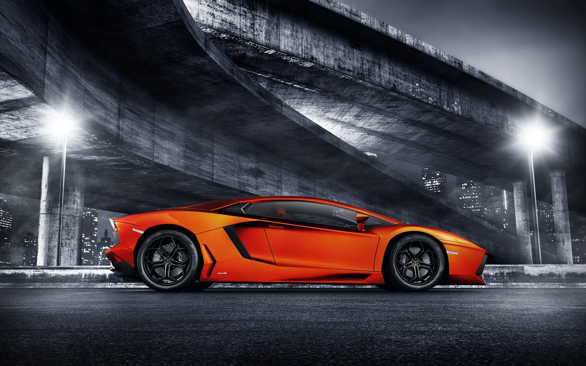 Lamborghini Orange 4k