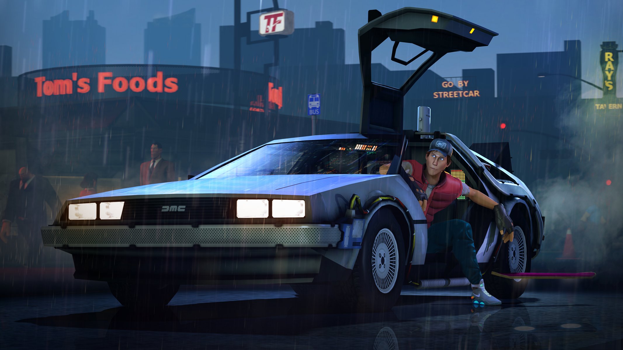 DELOREAN DMC 12 back to the