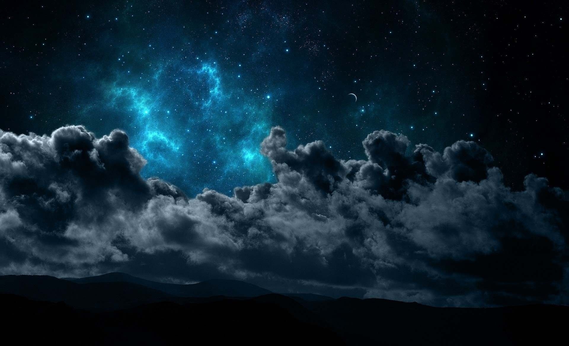 Ночное небо для фотошопа в хорошем качестве