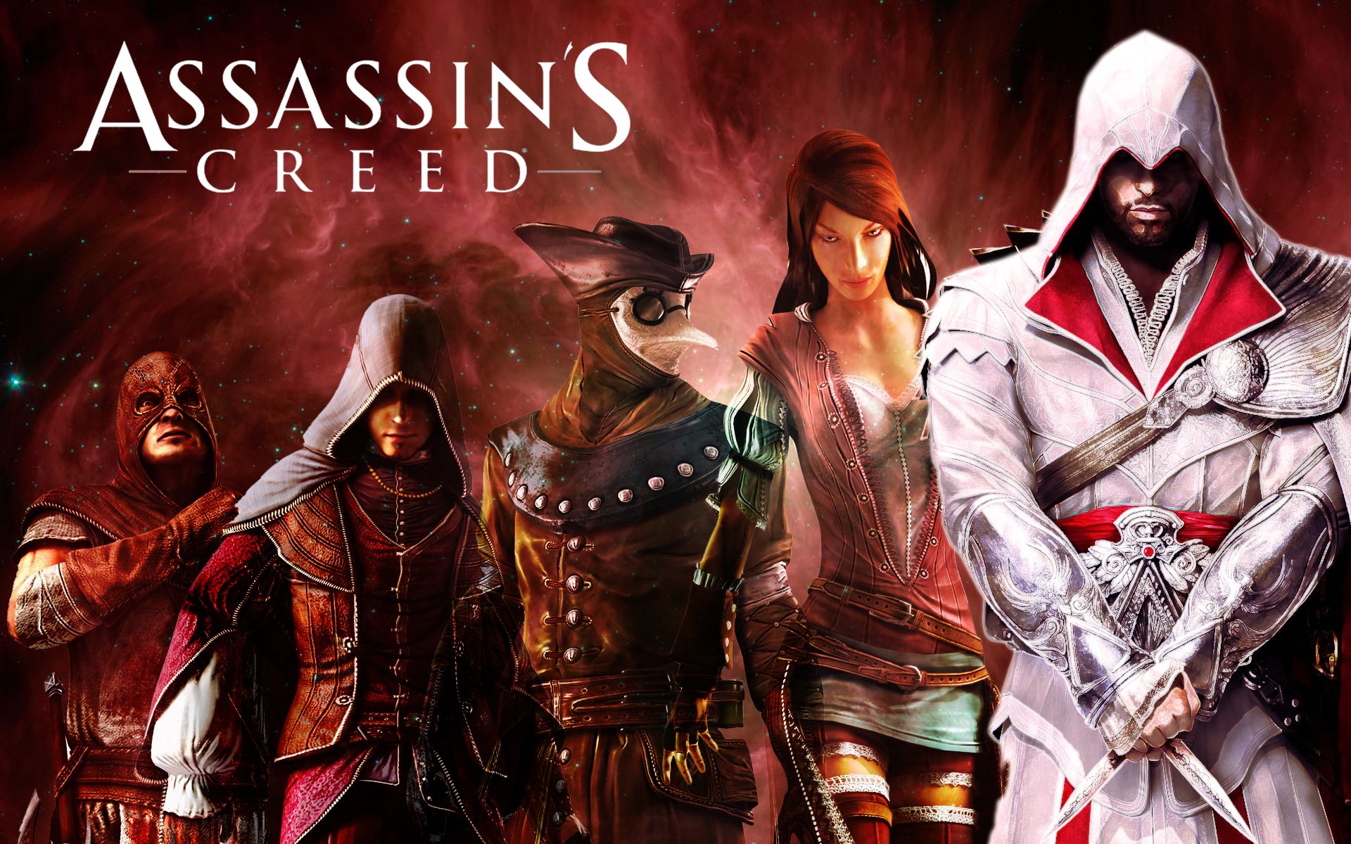 assassins creed братство убийца эцио аудиторе да фиренце ассасин кредо убийц братство крови герои мультиплеер доктор мальфатто бандит ля лупо куртизанка фиора кавацца палач иль карнефи туманность косм