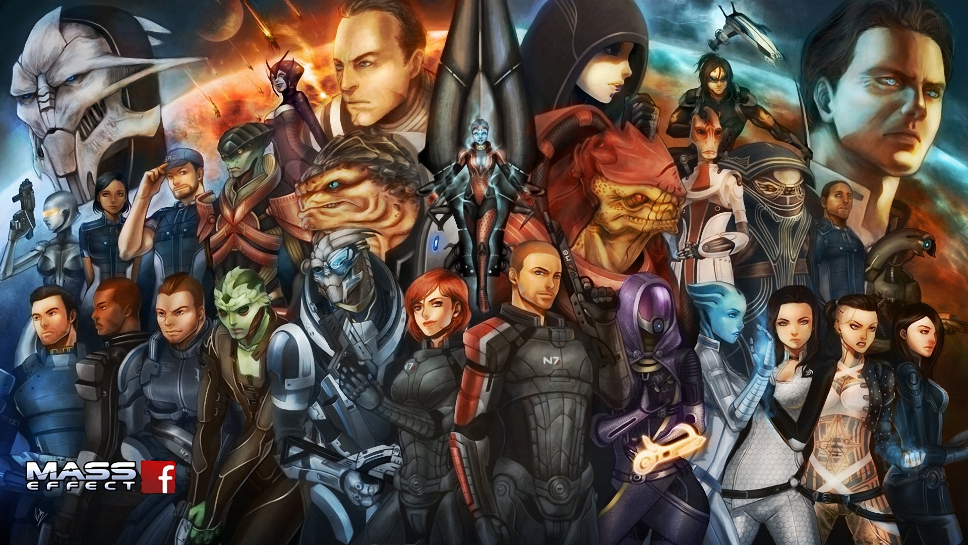 фан-арт mass effect персонажи жнец шепард цербер нормандия самара легион ария t'loak обозначим человек гаррус вакариана тали цору миранда лоусон джон лиара т'сони гнездо mordin джефф шутник goto эндер