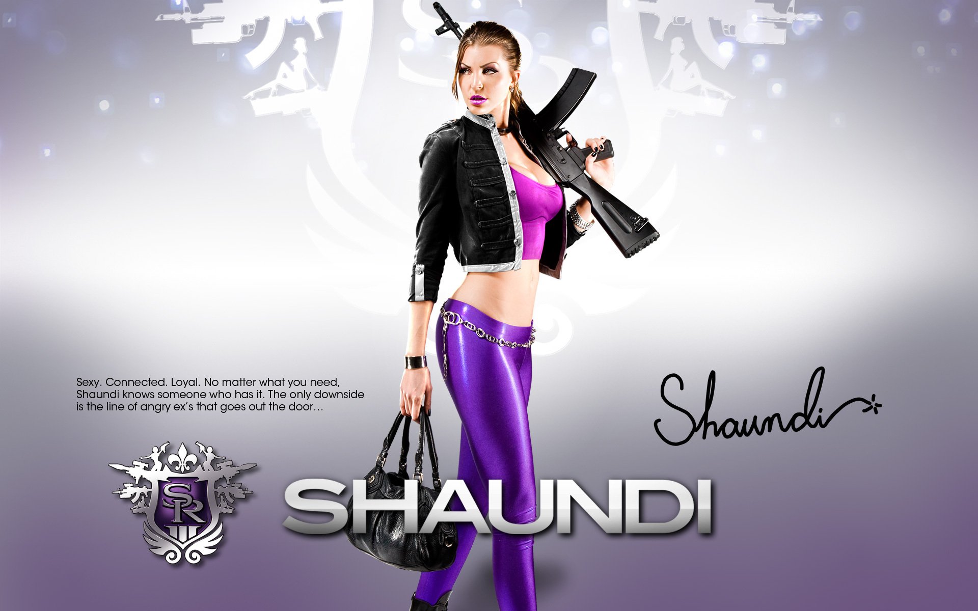 saints row the third святые оружие shaundi девушка