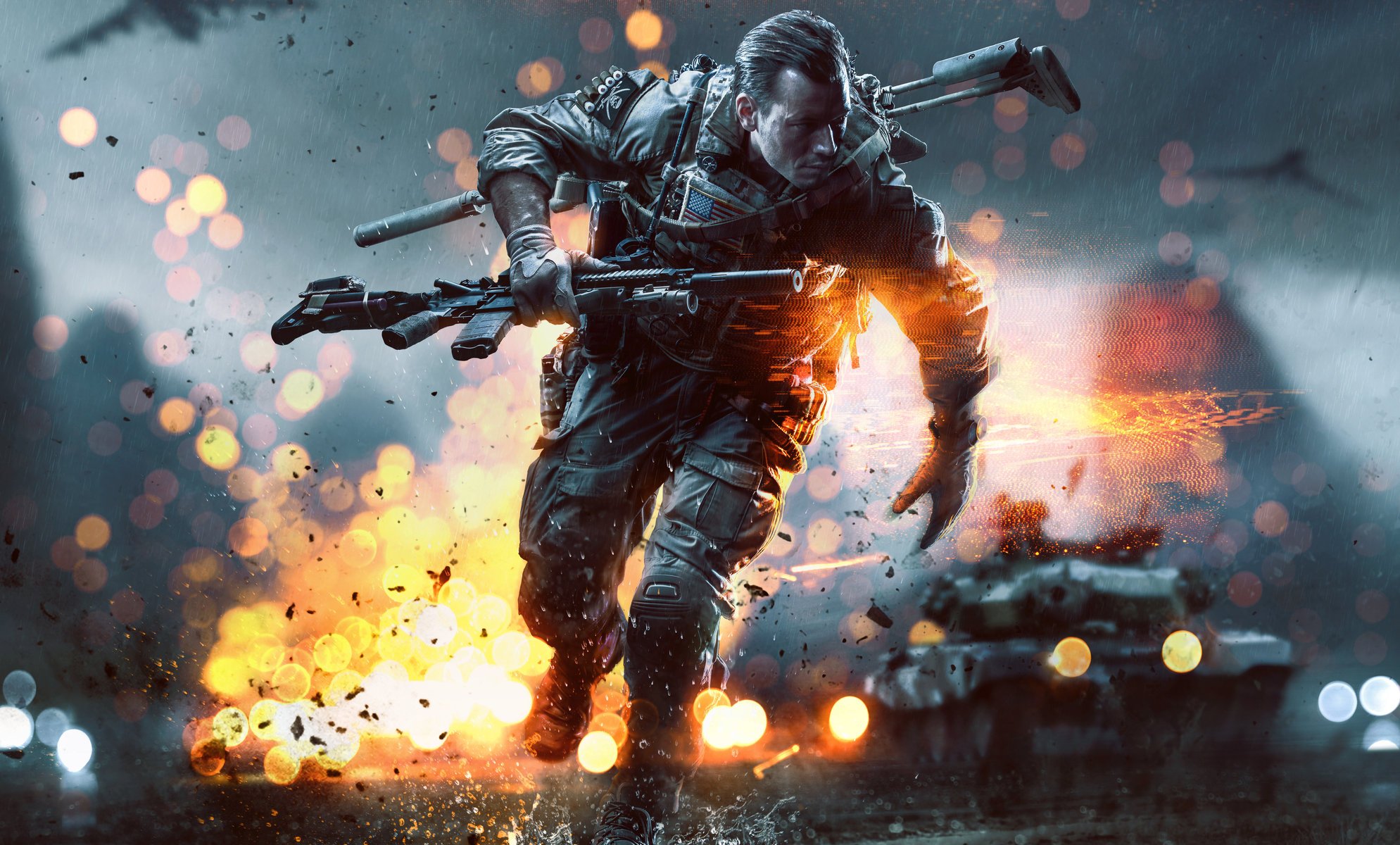 battlefield 4 китай рост dlc дополнение солдат экипировка часы перчатки наколенники бронежилет оружие m16a4 глушитель танк тип-99 самолет дождь огни сша ea digital illusions ce electronic arts