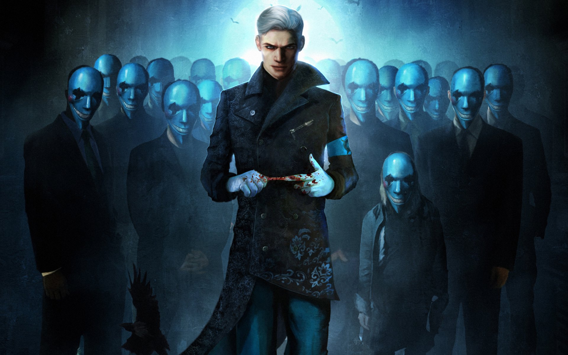 dmc devil may cry 5 верджил вергилий кровь маски ворон перчатки
