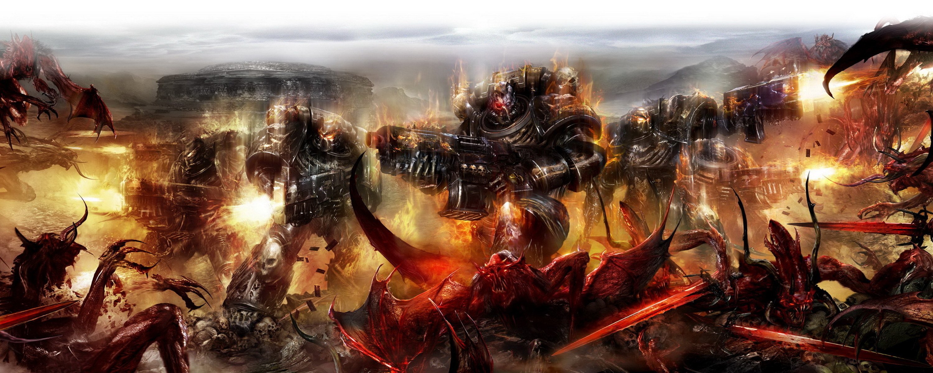 warhammer десант оружие силовая броня выстрелы монстры огонь