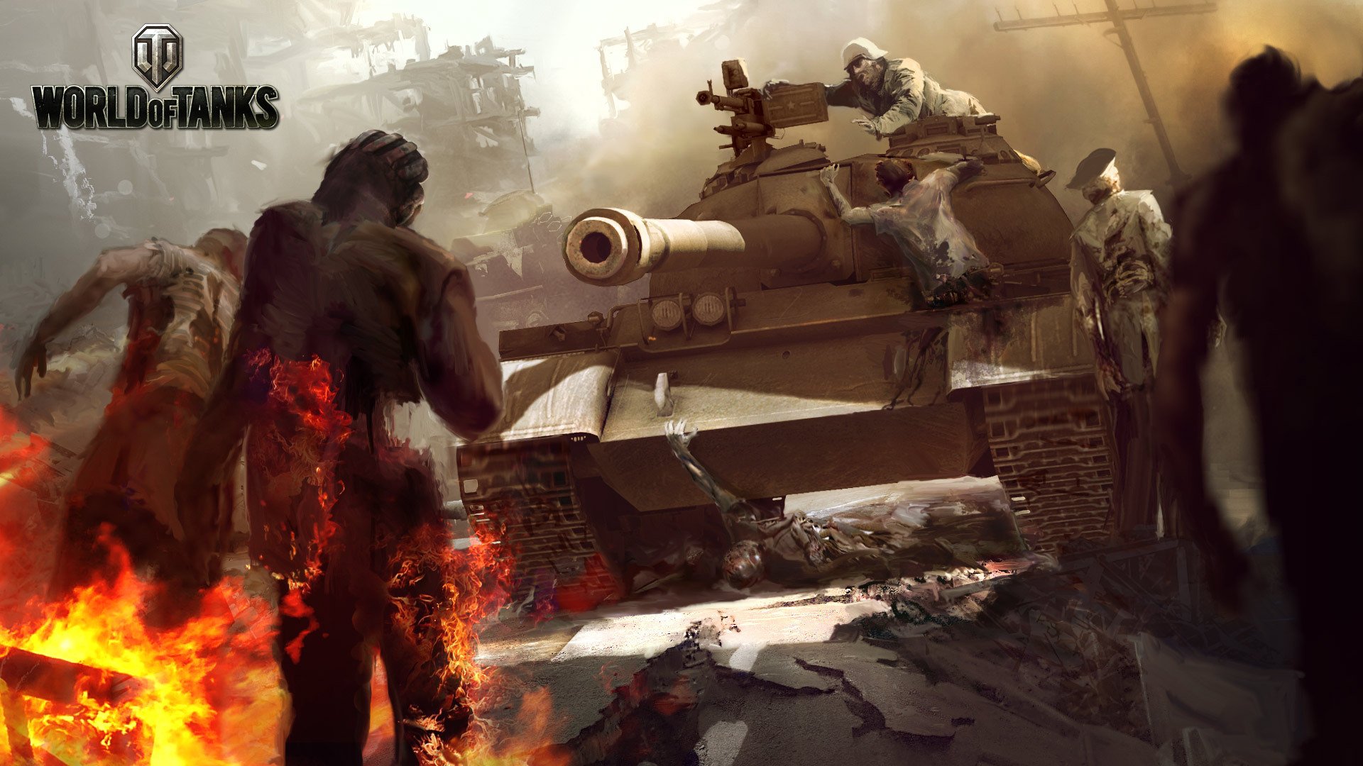 мир танков wargaming нетто wot огонь пламя зомби танк